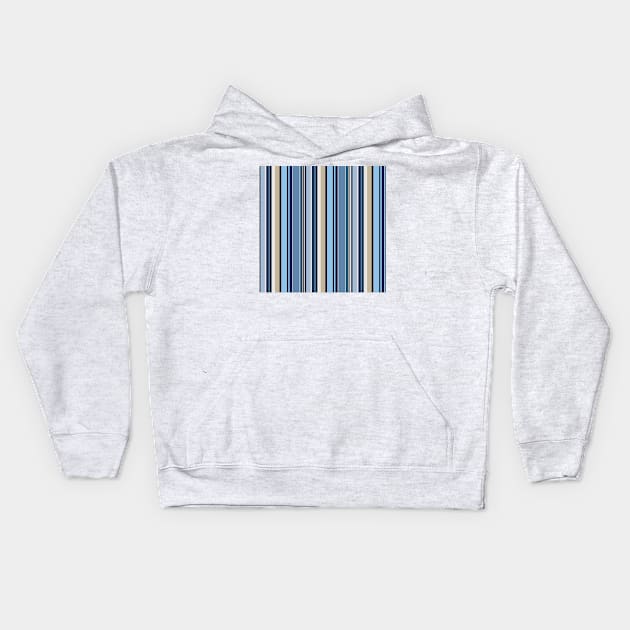 Vertical stripes in harmony of blue color Kids Hoodie by SamridhiVerma18